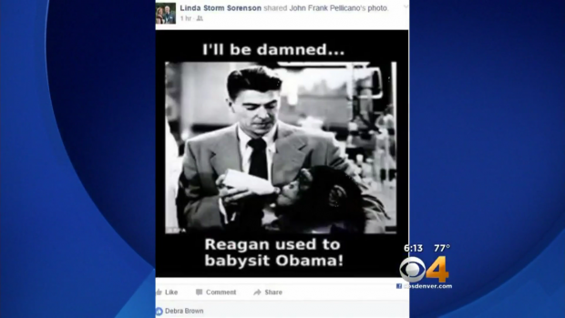 Racist Obama meme, Facebook, CBS Denver