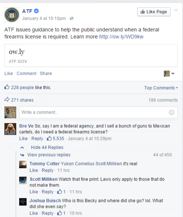 ATF ownage [Facebook screengrab]