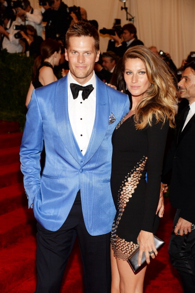NEW YORK, NY - MAY 06: Tom Brady and Gisele Bundchen attend the Costume Institute Gala for the "PUNK: Chaos to Couture" exhibition at the Metropolitan Museum of Art on May 6, 2013 in New York City. (Photo by Dimitrios Kambouris/Getty Images)