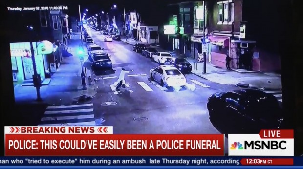 Philadelphia Jihadi Terrorist Attempts To Assassinate Cop But The Officer Survives [screen shot MSNBC image 1]