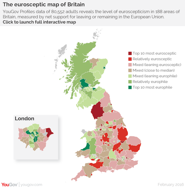 The euroskeptic map of Britain