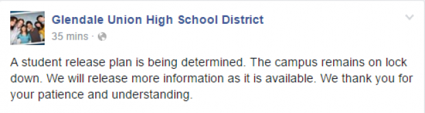 Glendale Union High School Facebook Screenshot