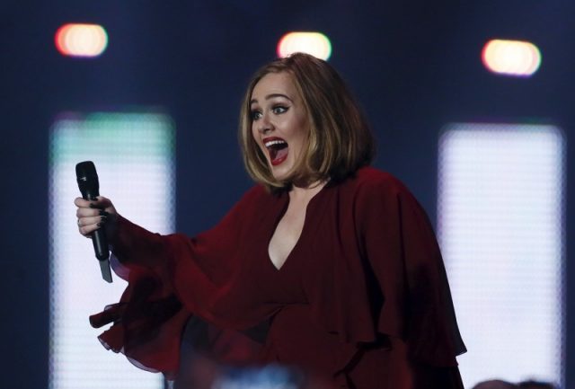 Adele arrives to accept the award for best British single at the BRIT Awards at the O2 arena in London, February 24, 2016. REUTERS/Stefan Wermuth