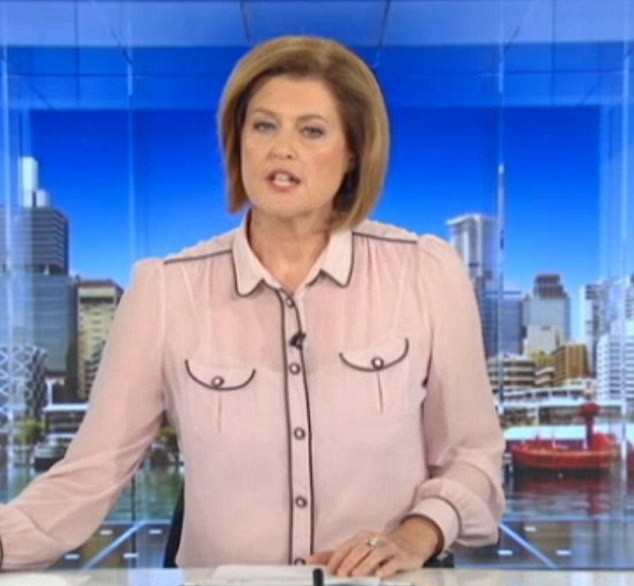 News anchor's shirt looks like boobs.