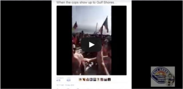 Gulf Shores Police (Credit: Screenshot/Facebook Video Gulf Shores Police Department)