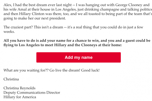 Hillary email screenshot