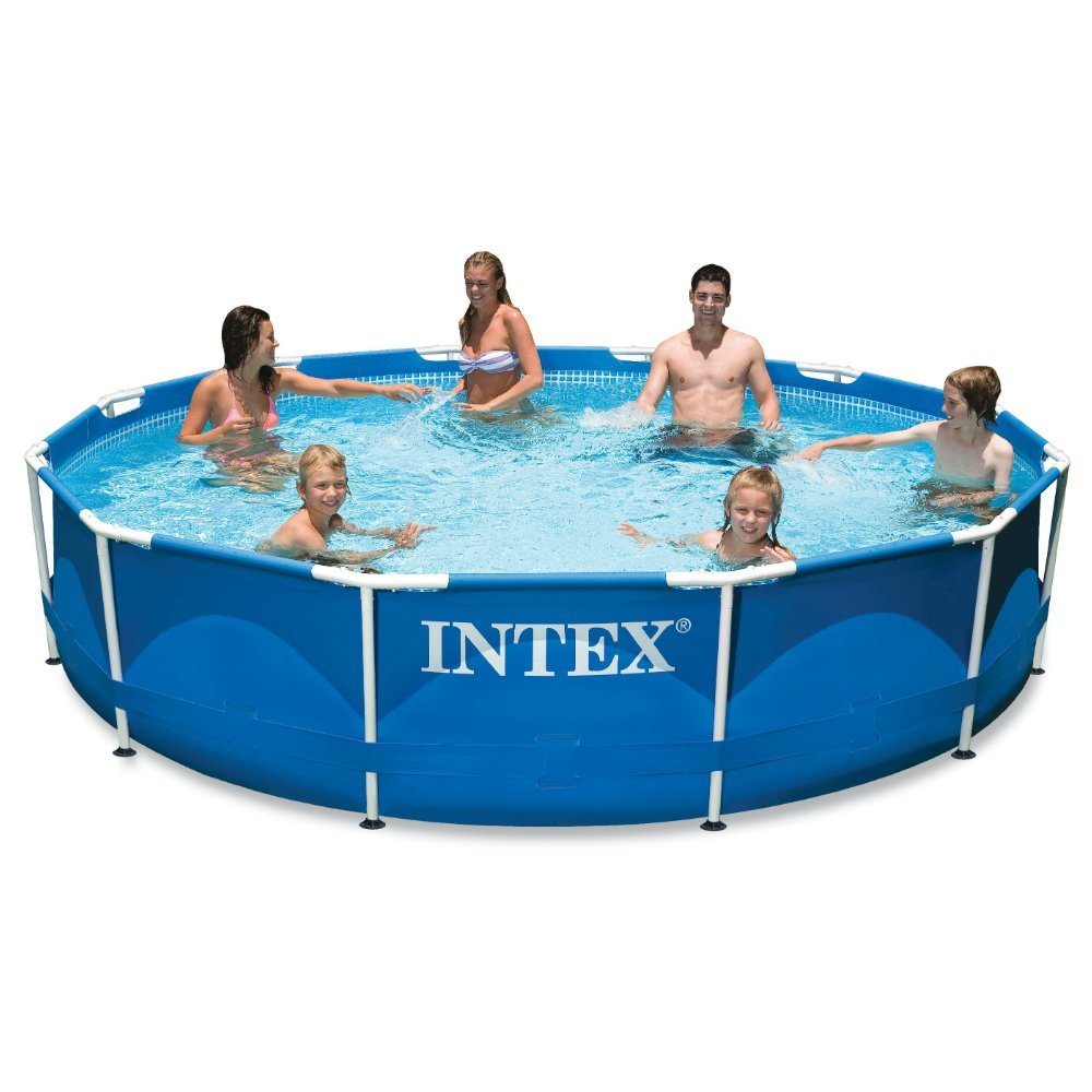 This metal frame swimming pool is really cheap right now (Photo via Amazon)