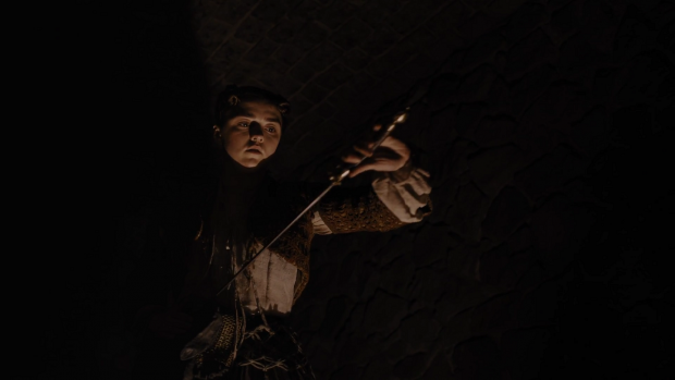 Arya is Needle's cherished sword. Where'd it go? [HBOGo screengrab]