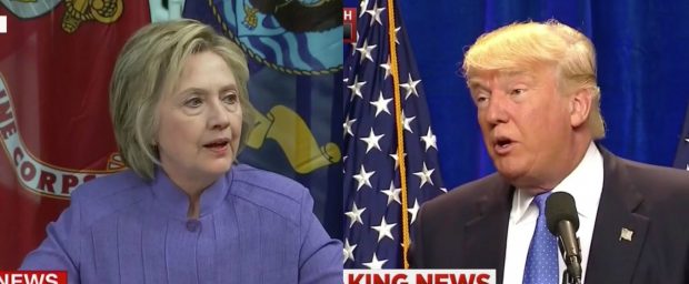 Hillary Clinton, Donald Trump, Screen Grabs CNN, MSNBC