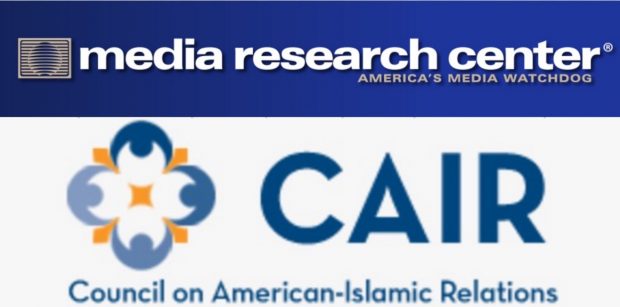 Media Research Center Logo, Council on American Islamic Relations Logo, Screen Grabs