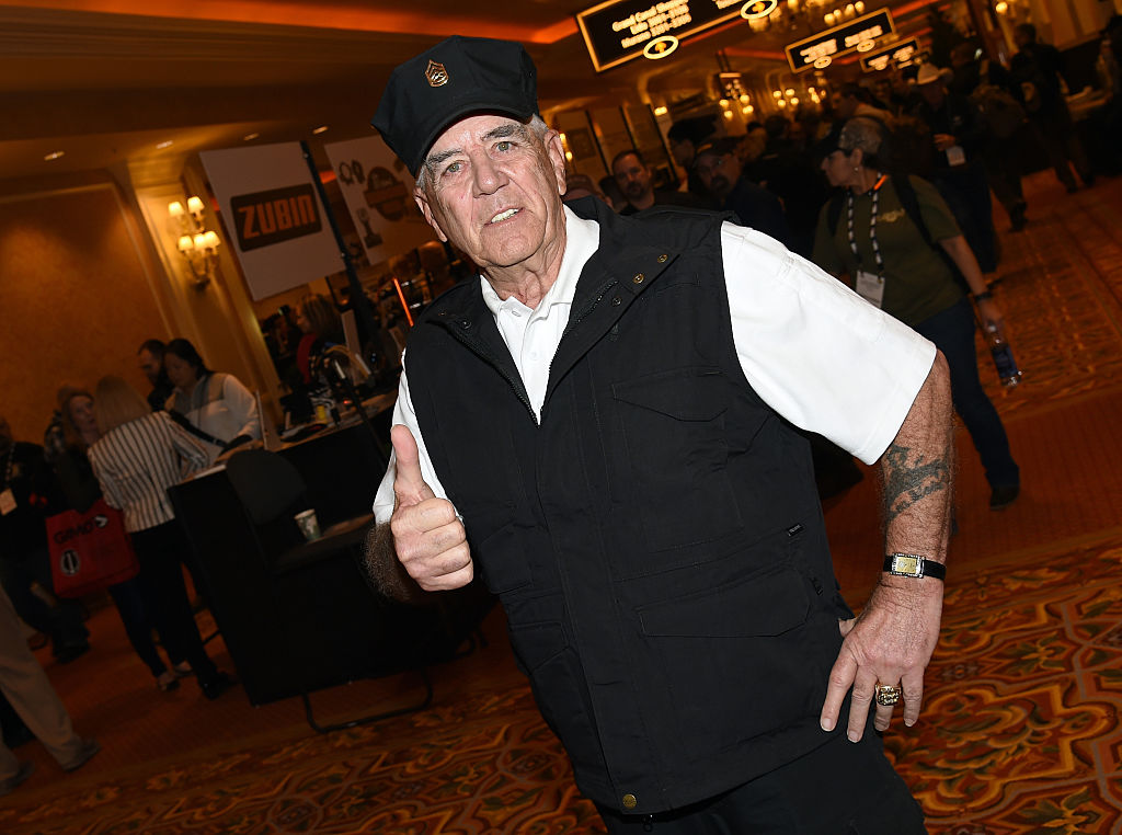 R. Lee Ermey at the 2016 National Shooting Sports Foundation's Shooting, Hunting, Outdoor Trade (SHOT) Show (Getty Images)