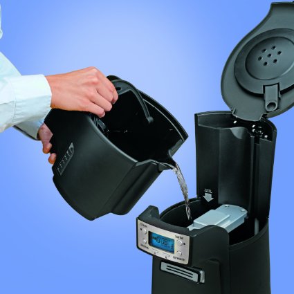 This machine prides itself for being 'one-hand dispensing,' meaning 'no carafe, no pouring, no spills' (Photo via Amazon)