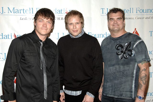 (L-R) Todd Harrell, Matt Roberts and Chris Henderson of 3 Doors Down attend the 35th Annual Awards Gala hosted by the T.J. Martell Foundation at Marriot Marquis on October 27, 2010 in New York City. (Photo: Ben Gabbe/Getty Images)