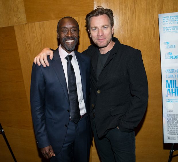 BEVERLY HILLS, CA - MARCH 29: Actors Don Cheadle and Ewan McGregor attend the premiere of Sony Pictures Classics' 'Miles Ahead' at Writers Guild Theater on March 29, 2016 in Beverly Hills, California. (Photo by Mark Davis/Getty Images)