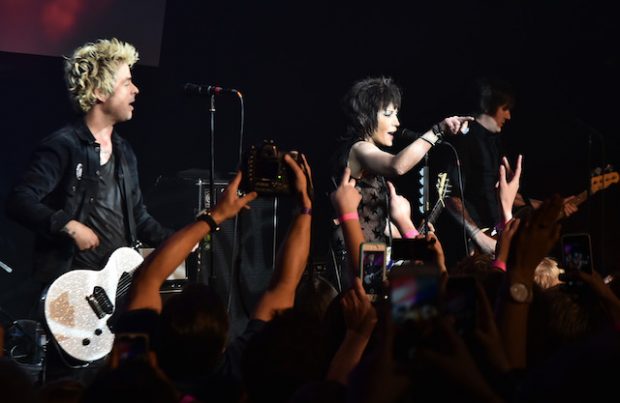 NEW YORK, NY - APRIL 23: Billie Joe Armstrong and Joan Jett perform together at "Geezer" Premiere - 2016 Tribeca Film Festival at Spring Studios on April 23, 2016 in New York City. (Photo by Theo Wargo/Getty Images for Tribeca Film Festival)