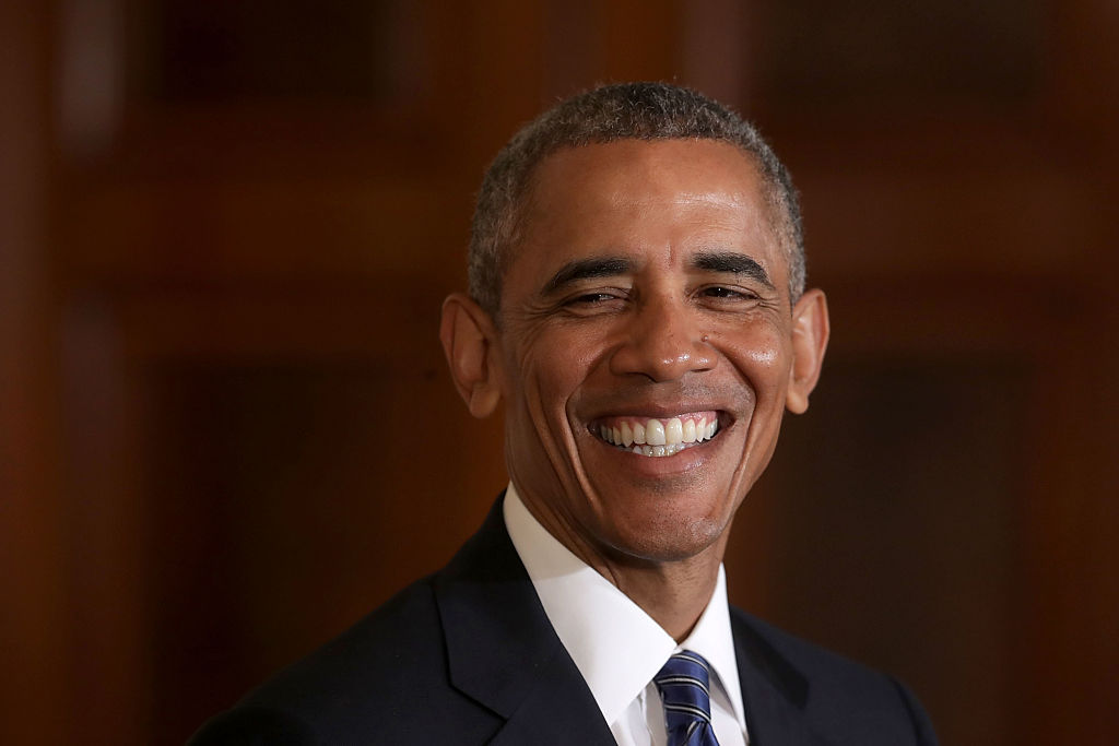 Barack Obama smiles during a joint news conference with Singapore's Prime Minister Lee Hsien Loong (Getty Images)