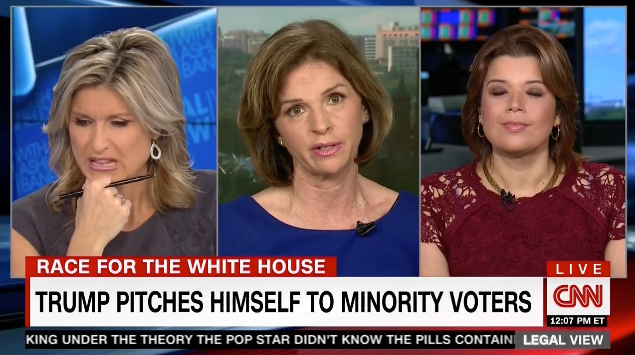 Host Ashley Banfield, Helen Aguirre Ferra and Ana Navarro on CNN's "Legal View" (CNN)