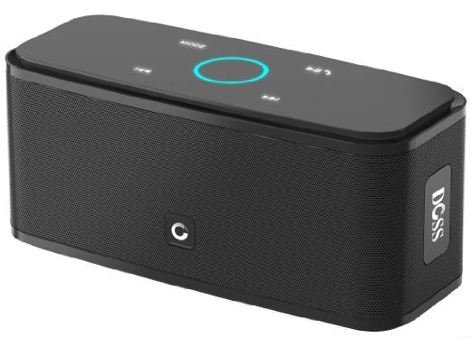 The DOSS Touch portable speaker comes in black, blue and white (Photo via Amazon)