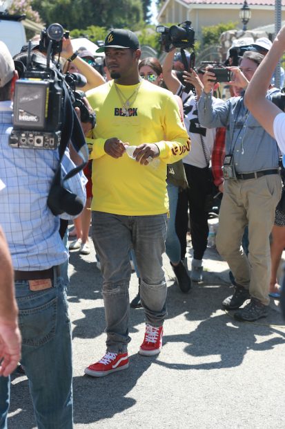Incident at Chris Brown's house in Los Angeles (Picture by: Jacson / Splash News)