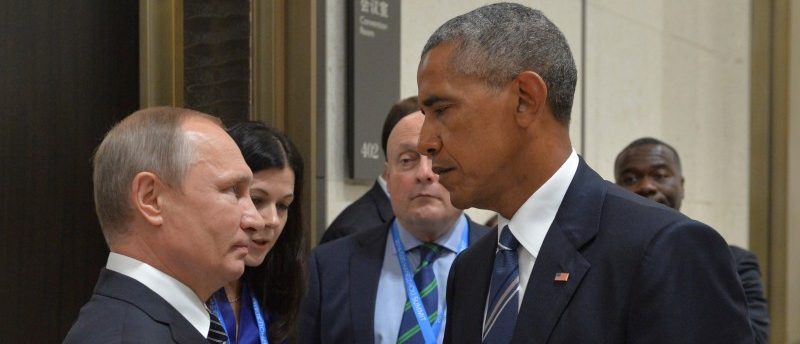 Russian President Vladimir Putin (L) meets with U.S. President Barack Obama on the sidelines of the G20 Summit in Hangzhou, China, September 5, 2016. Sputnik/Kremlin/Alexei Druzhinin/via REUTERS