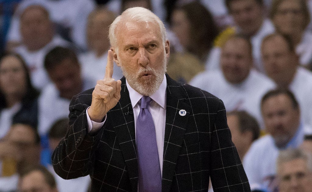 Gregg Popovich of the San Antonio Spurs (Photo by J Pat Carter/Getty Images)