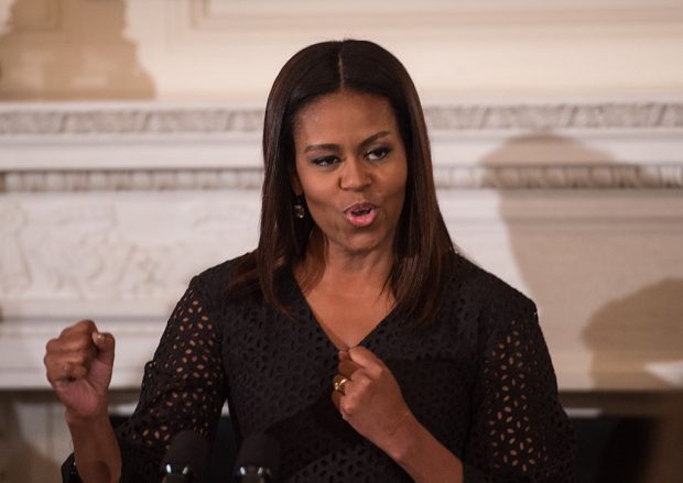 First lady Michelle Obama welcomes the fifth annual class of the National Student Poets Program to the White House in Washington, D.C, on September 8, 2016
