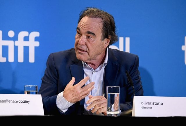 Oliver Stone speaks onstage at 'Snowden' press conference during the 2016 Toronto International Film Festival at TIFF Bell Lightbox on September 10, 2016 in Toronto, Canada