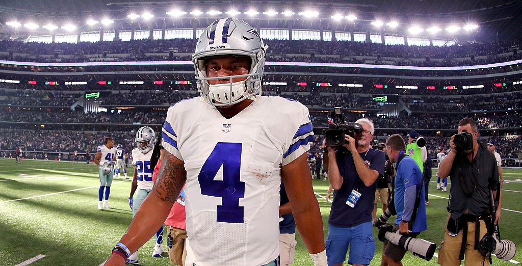 Prescott is now 1-1 as a starter. (Photo by Tom Pennington/Getty Images)