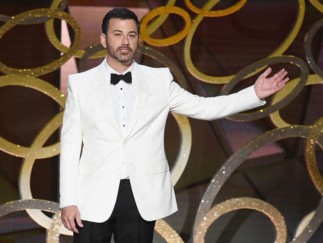 Host Jimmy Kimmel speaks onstage during the 68th Annual Primetime Emmy Awards at Microsoft Theater on September 18, 2016 in Los Angeles, California