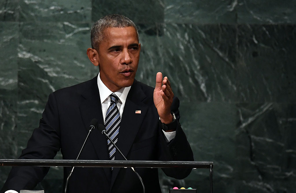 Barack Obama addresses the 71st session of United Nations General Assembly at the UN headquarters in New York (Getty Images)