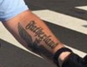 Twitter/Closeup of Officer Ian Lichtermann's tattoo