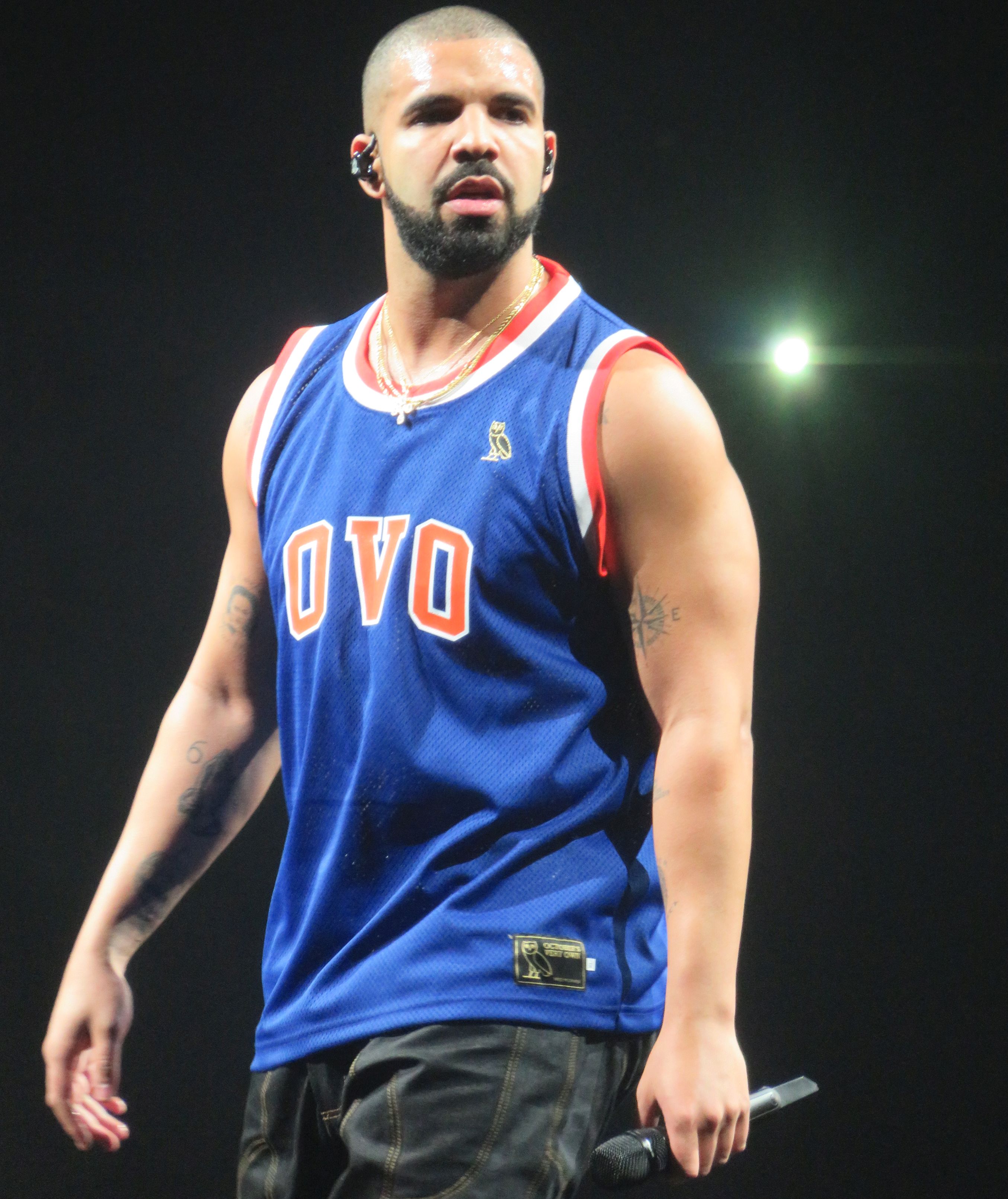 Drake got a little fired up too (Photo credit: Splash News)