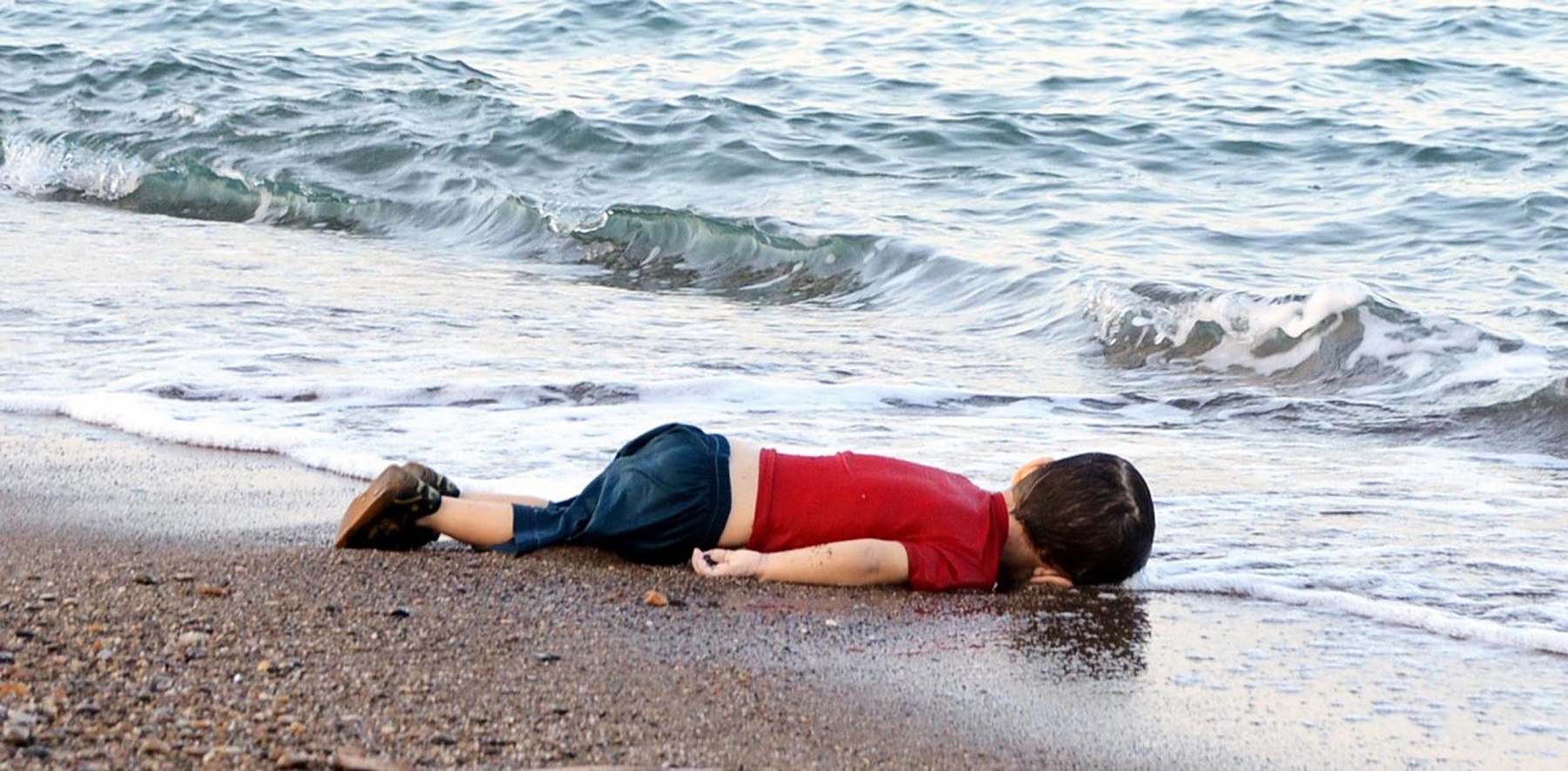 The body of three-year-old Alan Kurdi. Getty Images/Nilufer Demir