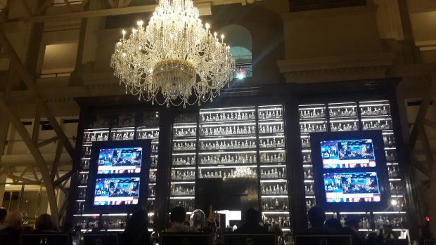 This is the bar of the Trump International Hotel in Washington D.C. during the Vice-Presidential debate Oct. 4, 2016
