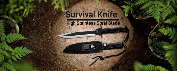 This knife comes with a nice sheath (Photo via Amazon)