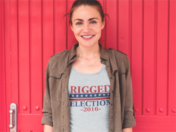 This girl seems to think the election is rigged (Placeit)