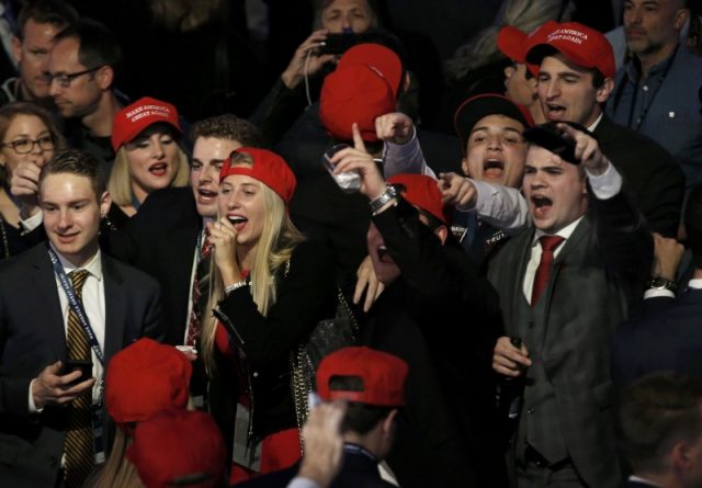 Trump supporters celebrate as election returns come in. (Photo: Reuters)