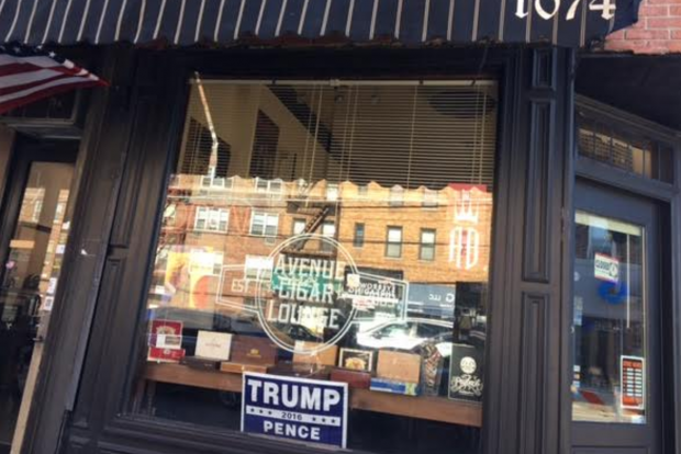 South Bronx NY Trump sign in store front (Photo: Kerry Picket/The Daily Caller)