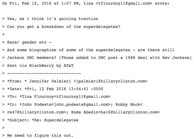 Superdelegates Clinton Email