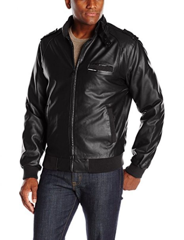 Normally $190, this leather racer jacket is 60 percent off (Photo via Amazon)