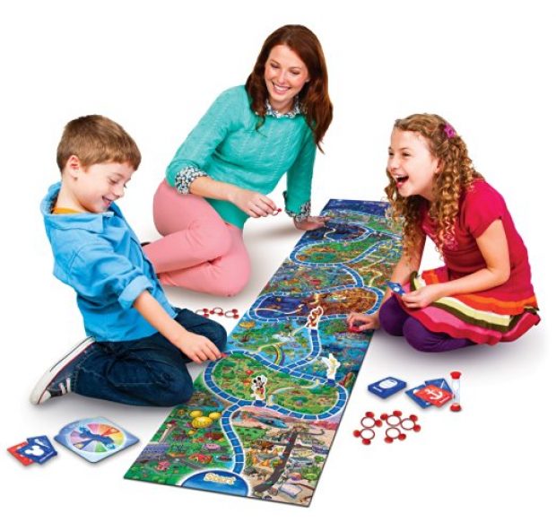 Here is a family playing another Disney board game included in the deal (Photo via Amazon)