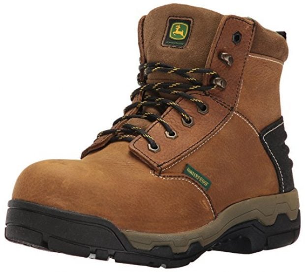 Normally $220, these John Deere work boots are 63 percent off today (Photo via Amazon)
