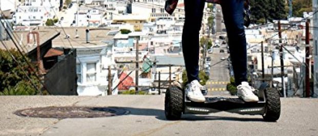 Some girls rides a hover board in San Francisco (Photo via Amazon)