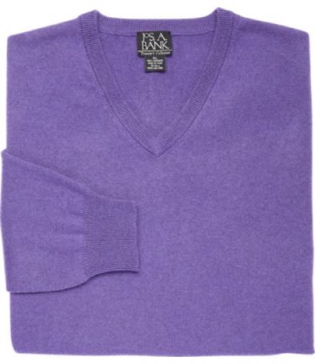 Normally $325, this cashmere sweater is 60 percent off (Photo via Jos.A.Bank)