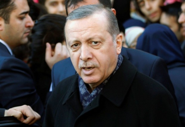 Turkish President Tayyip Erdogan leaves Eyup Sultan mosque in Istanbul, Turkey