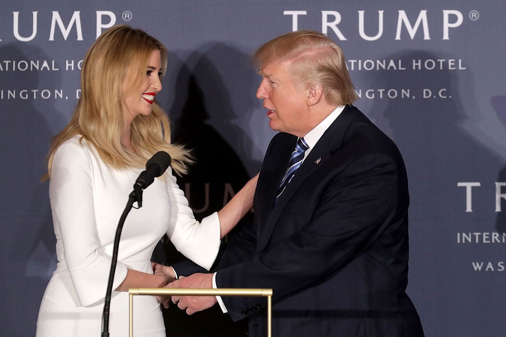 Ivanka Trump embraces her father (Getty Images)