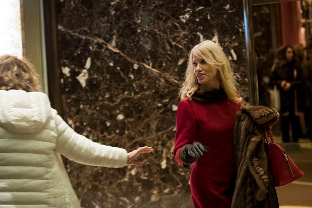 Kellyanne Conway arrives at Trump Tower on December 5, 2016 (Getty Images)