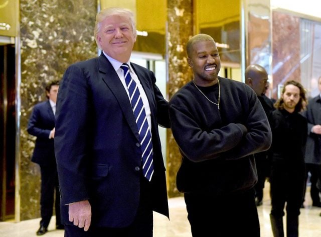 Singer Kanye West and President-elect Donald Trump speak with the press after their meetings at Trump Tower December 13, 2016 in New York. / AFP / TIMOTHY A. CLARY (Photo credit: TIMOTHY A. CLARY/AFP/Getty Images)