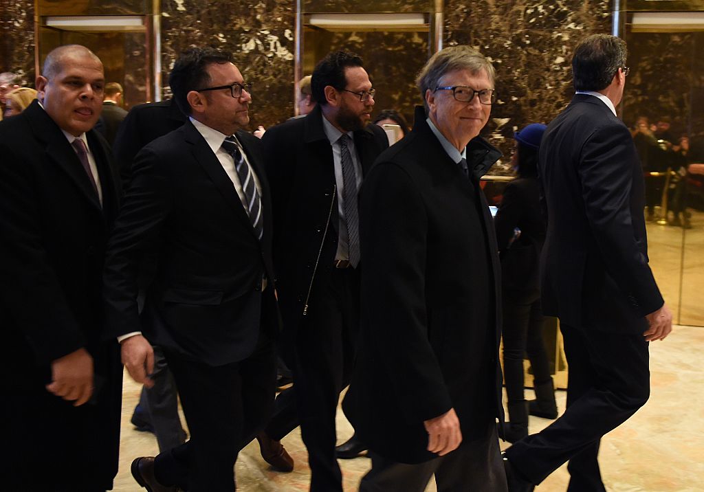Bill Gates arrives at Trump Tower in New York City (Getty Images)