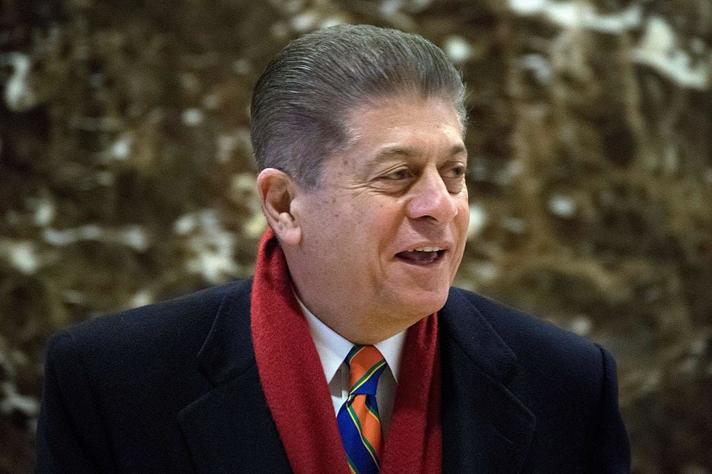 Andrew Napolitano arrives at Trump Tower in New York on December 15, 2016 (Getty Images)